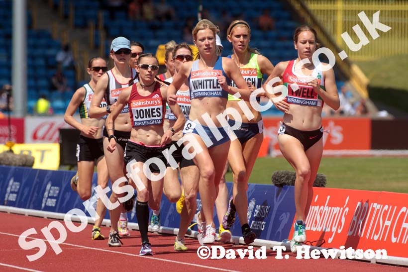 Womens 5000 metres at the Sainsbury's British Championships, Birmingham.